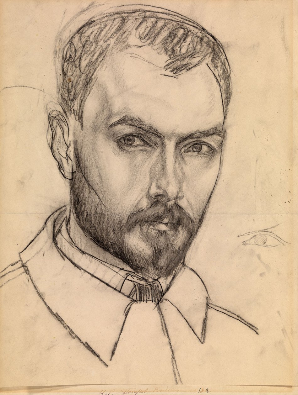Zelfportret, c. 1913 door Kuzma Sergeevich Petrov Vodkin