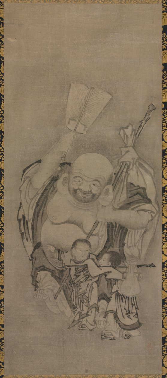 Hotei met Daoïstische onsterfelijken: Hotei door Kyūseki Tomonobu