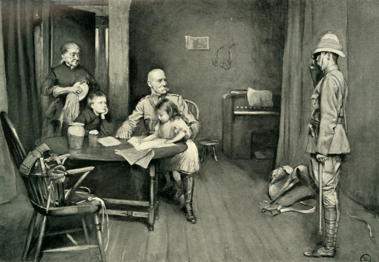 Lord Roberts bij de Orange Grove Inn: Een karakteristiek incident, 1901 door L. Daviel