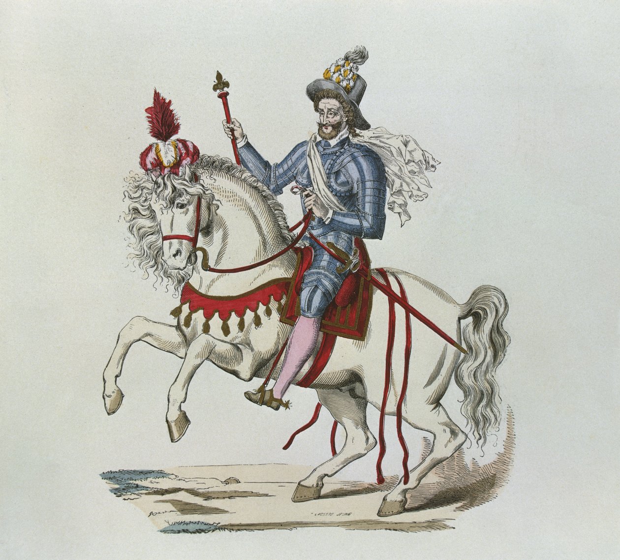 Ruiterportret van Hendrik IV in 1596 door Lacoste jeune