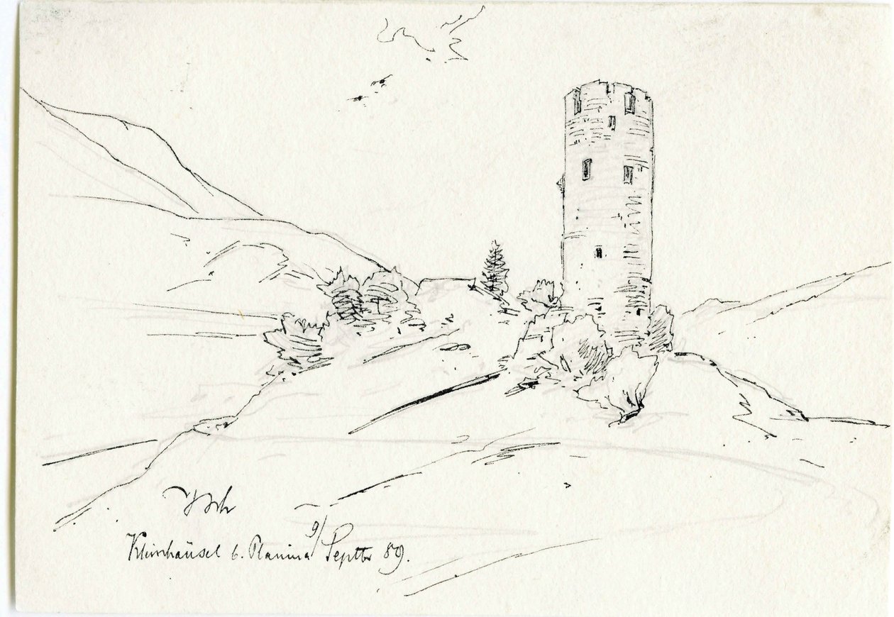 Klein stadje bij de berg door Ladislav Benesch