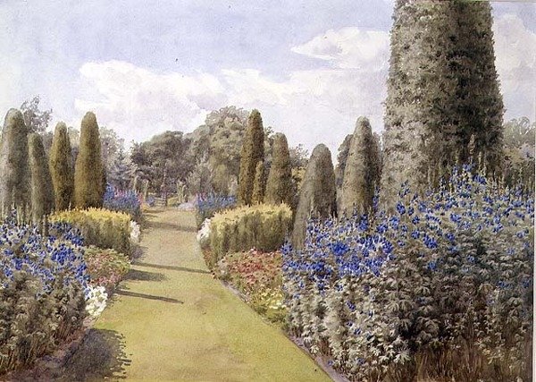 De kruidachtige border door Lady Alice Willoughby