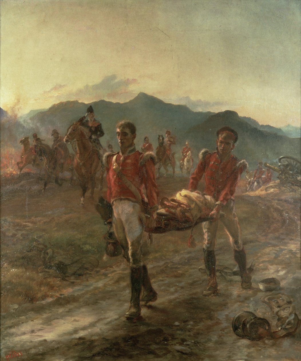 De Ochtend na de Slag bij Talavera (1809) door Lady Butler