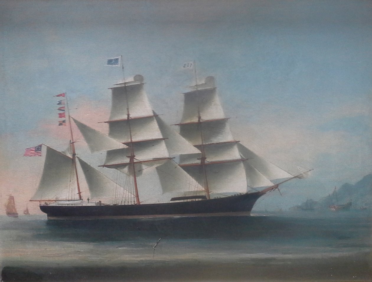 Barque Dioscuren arriveert in Hong Kong, 1885, door Lai Sung door Lai Sung