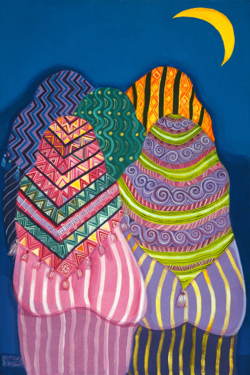 Billen in het maanlicht, 1990 door Laila Shawa