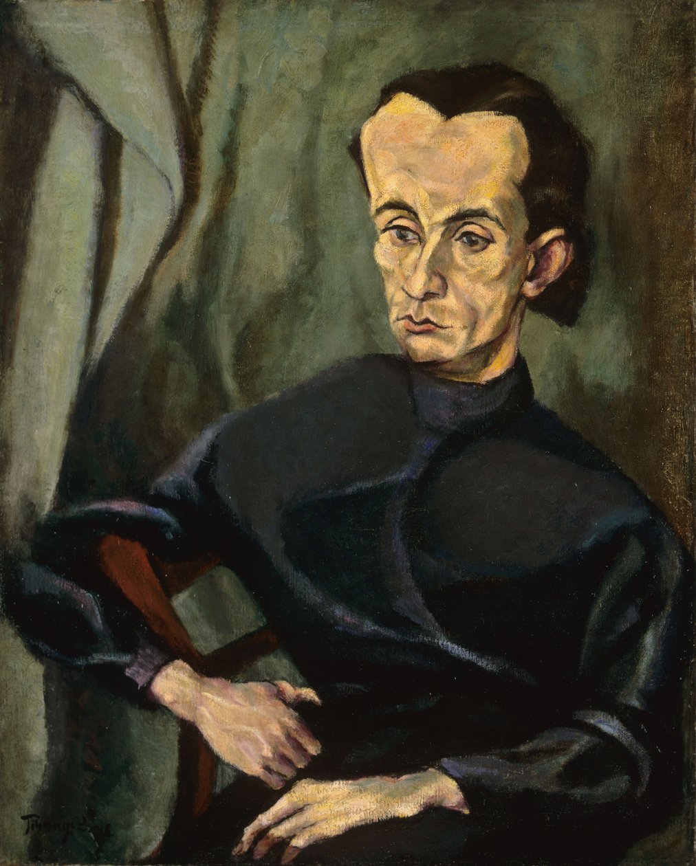Portret van Lajos Kassak door Lajos Tihanyi