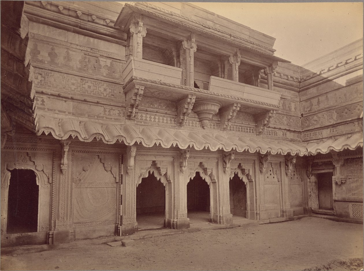 Interieur van Man Mandir, Gwalior door Lala Deen Dayal