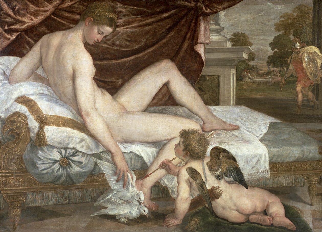 Venus en Cupido, c.1555 door Lambert Sustris