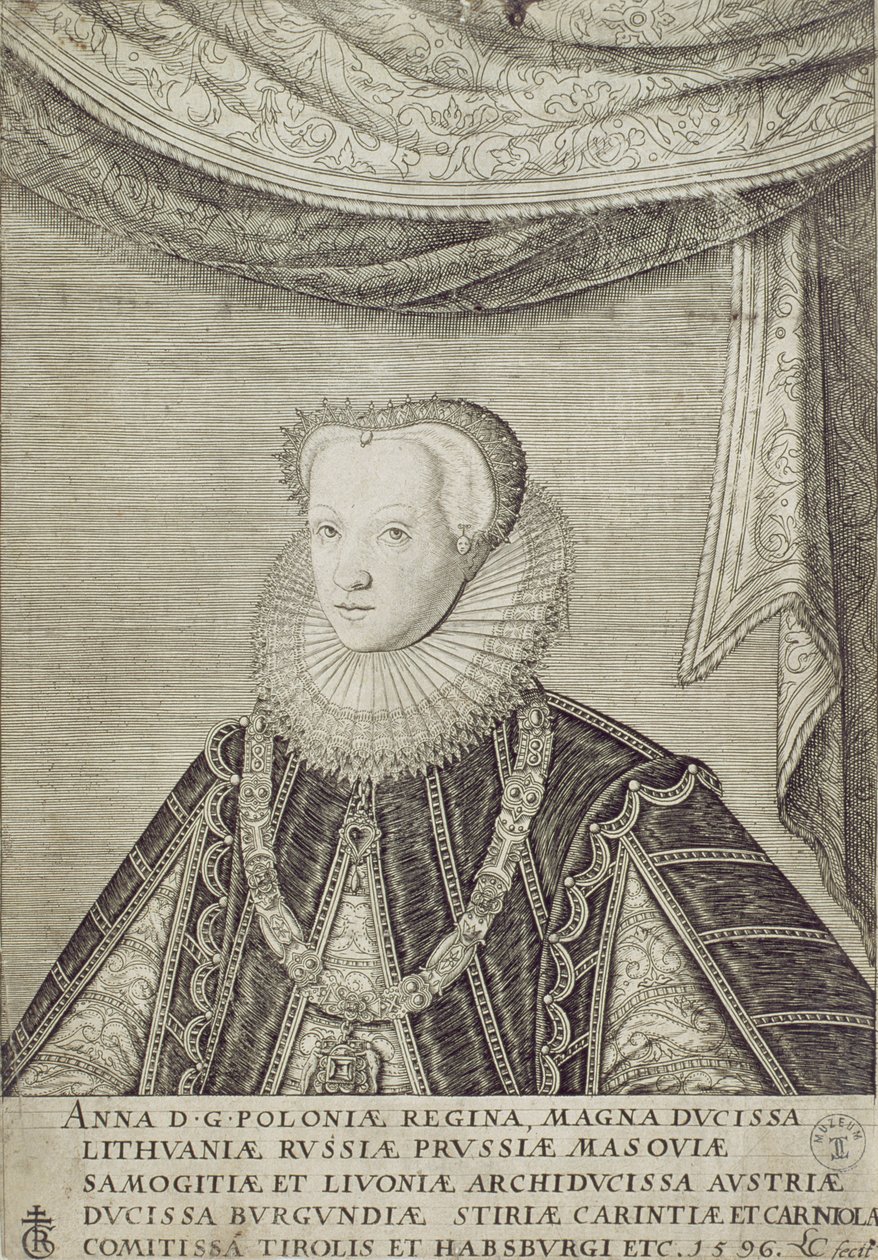 Anna Habsburg, koningin van Polen door Lambert Cornelis