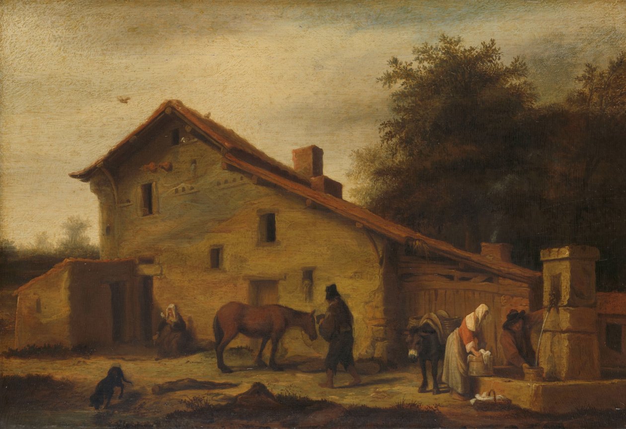 Een herberg in de buurt van Nantes door Lambert Doomer