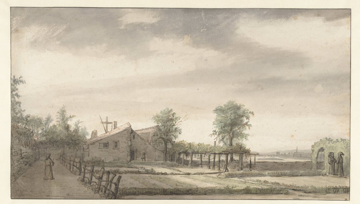 Tuin van de heremitage te Nantes door Lambert Doomer