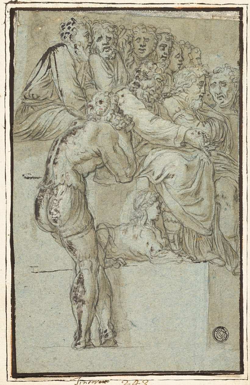 Scène uit de Romeinse geschiedenis door Lambert Lombard