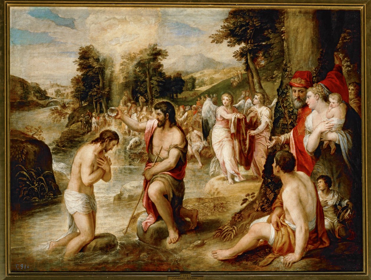 De doop van Christus ... door Lambert Sustris