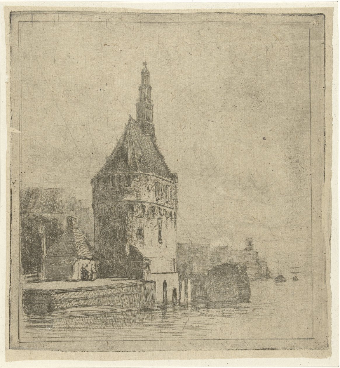 Toren aan het water door Lambertus  Hardenberg