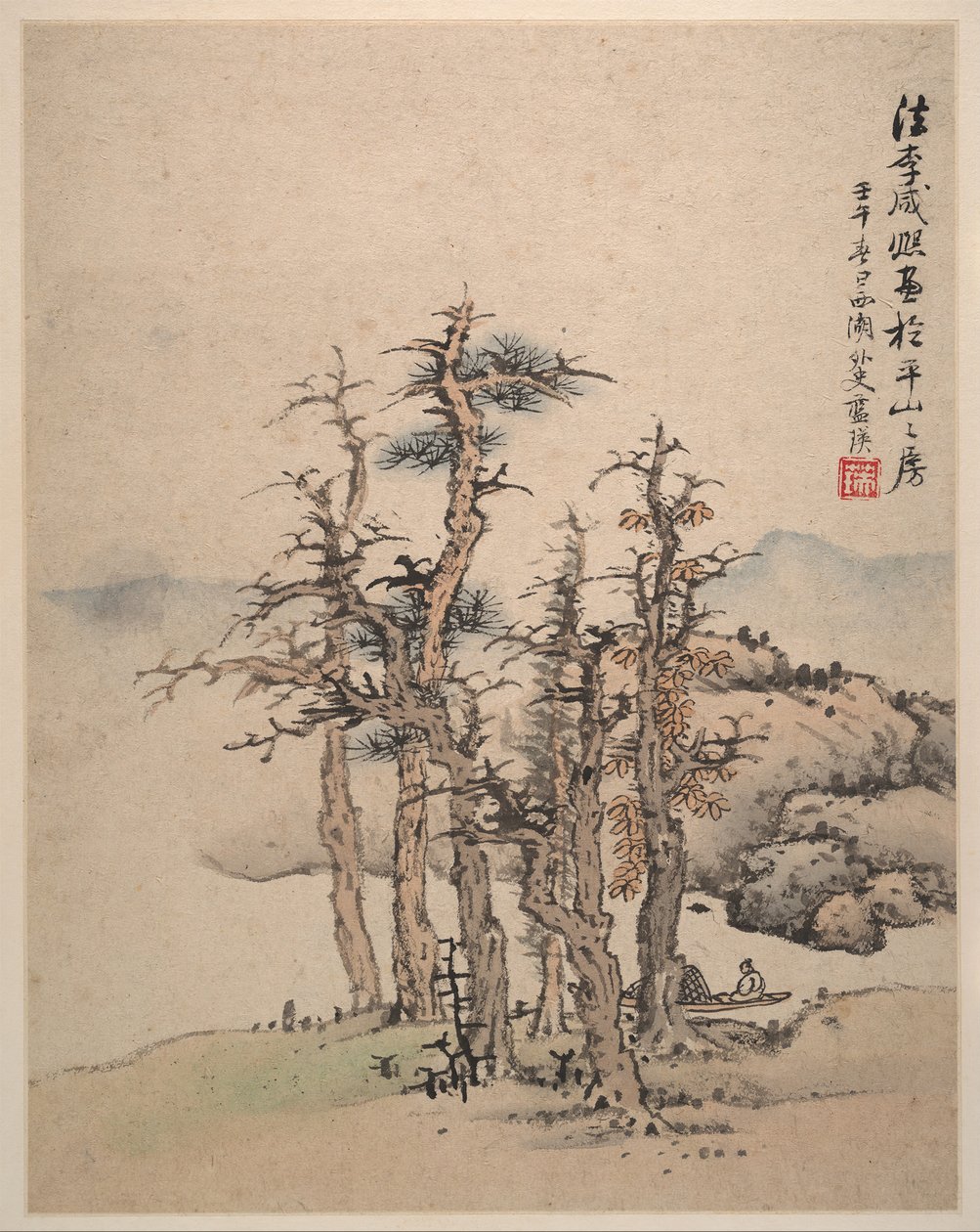 Landschappen naar Song- en Yuan-meesters, 1642 door Lan Ying