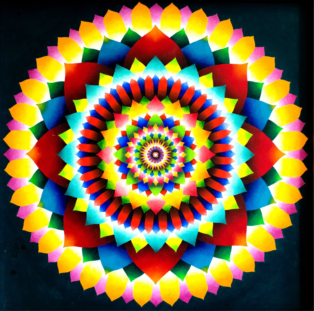 Psychedelische Mandala, 1969 door Larry Smart