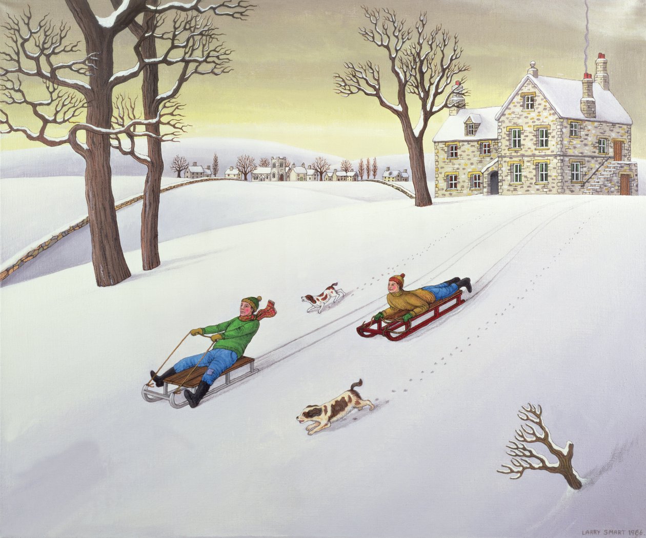 Sleeën, 1986 door Larry Smart