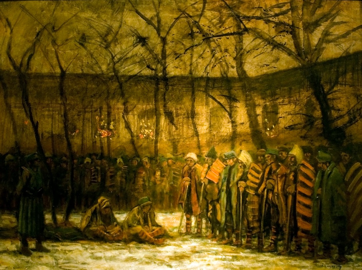 Kerstmis van de krijgsgevangenen door Laszlo Mednyanszky