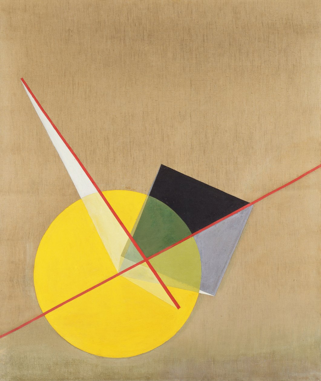 Gele cirkel door Laszlo Moholy-Nagy
