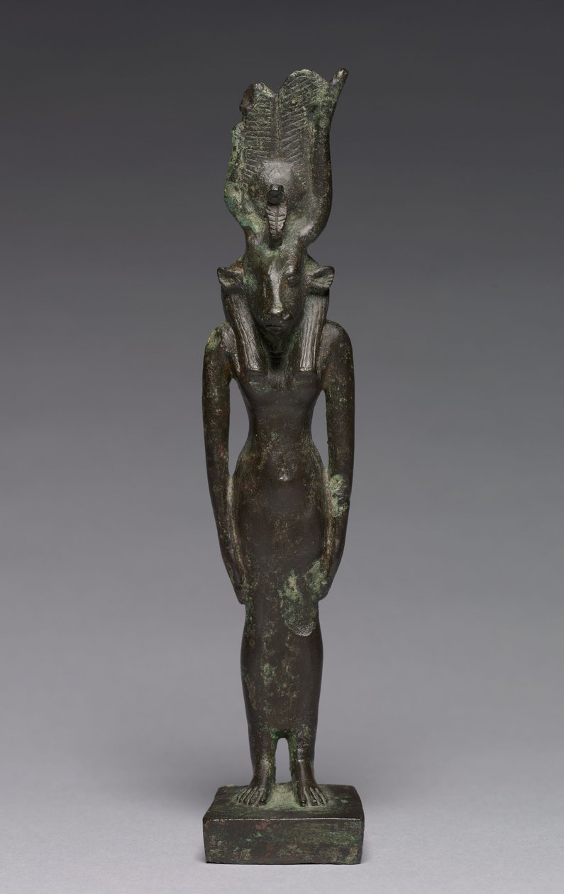 Statuette van Hathor, 664-30 v.Chr. door Late Period Egyptian