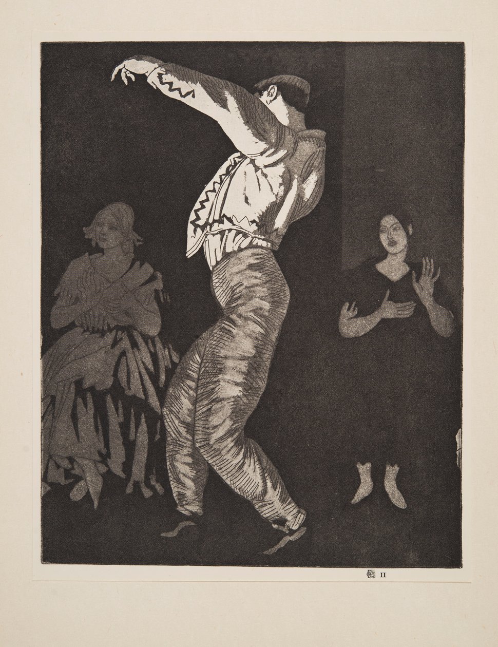 Spaanse Danseres Nr. II, uitgegeven 1923 door Laura Knight