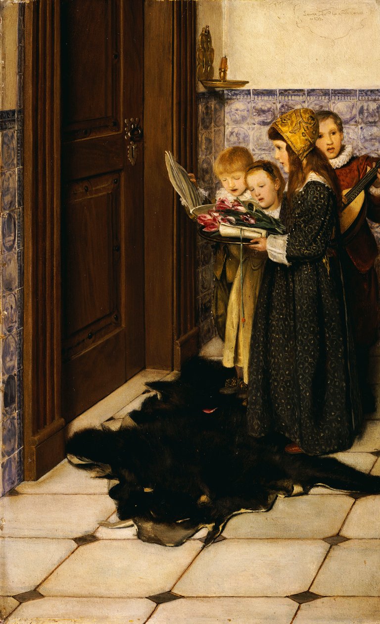 Een Kerstlied door Laura Theresa Alma-Tadema