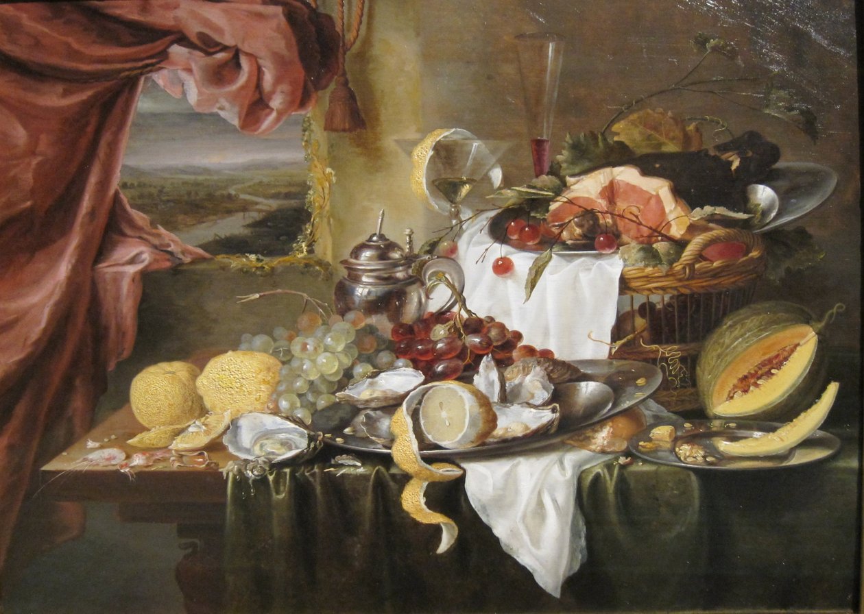Stilleven met denkbeeldig uitzicht door Laurens Craen