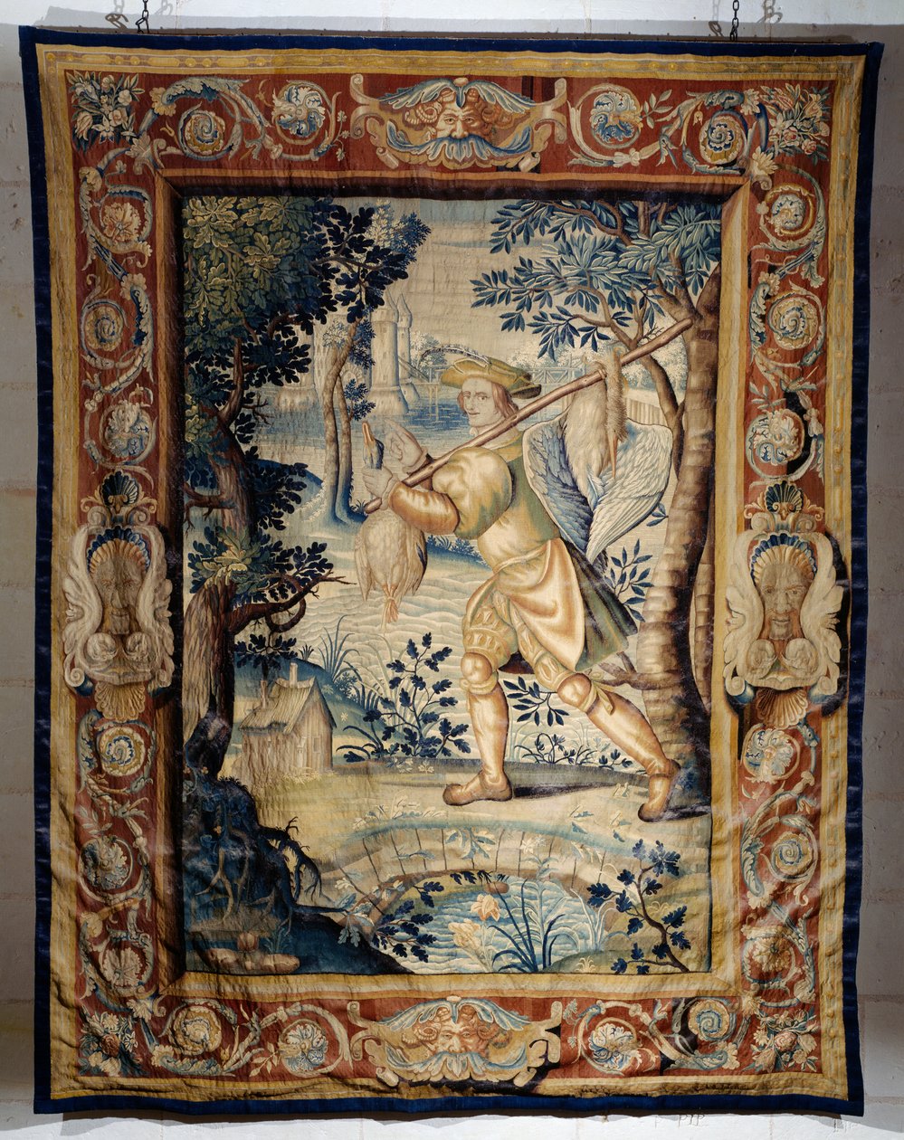 Wilddrager, wandtapijt uit de serie Jachten van Frans I door Laurent Guyot