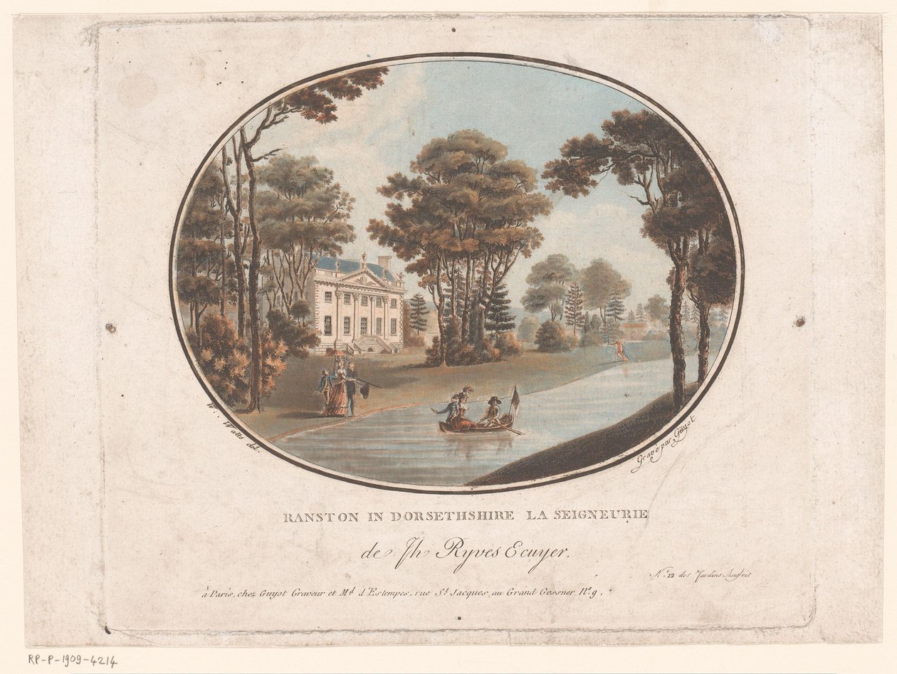 Gezicht op Ranston te Dorsetshire door Laurent Guyot
