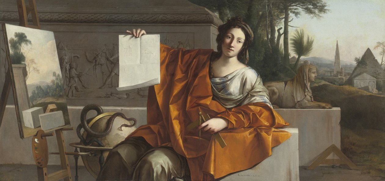 Allegorie van de meetkunde, 1649 door Laurent La Hyre de