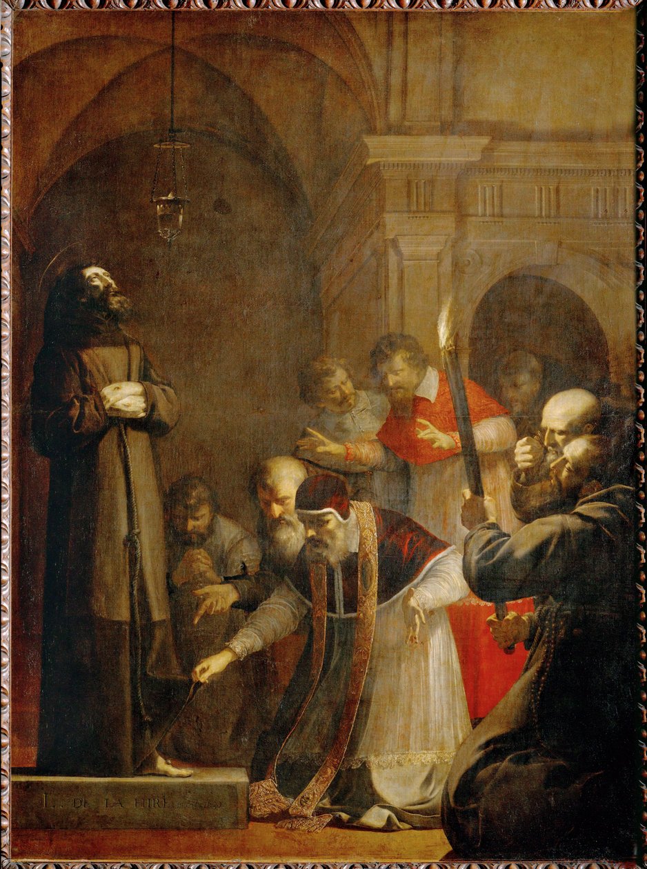Paus Nicolaas V, in 1449 ... door Laurent de La Hire or La Hyre