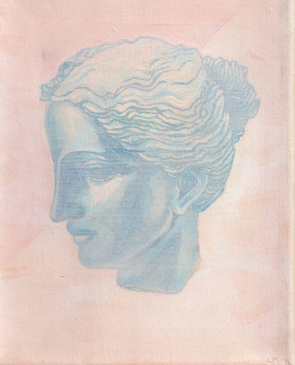 Meisje in blauw, 2025 (acrylverf op doek) door Laurie Michaels