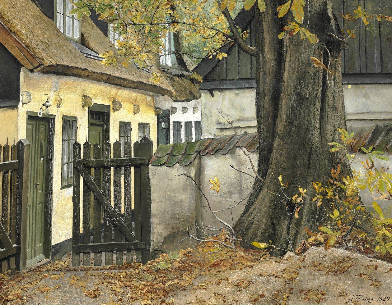 De oude kastanje bij het hek door Laurits Andersen Ring