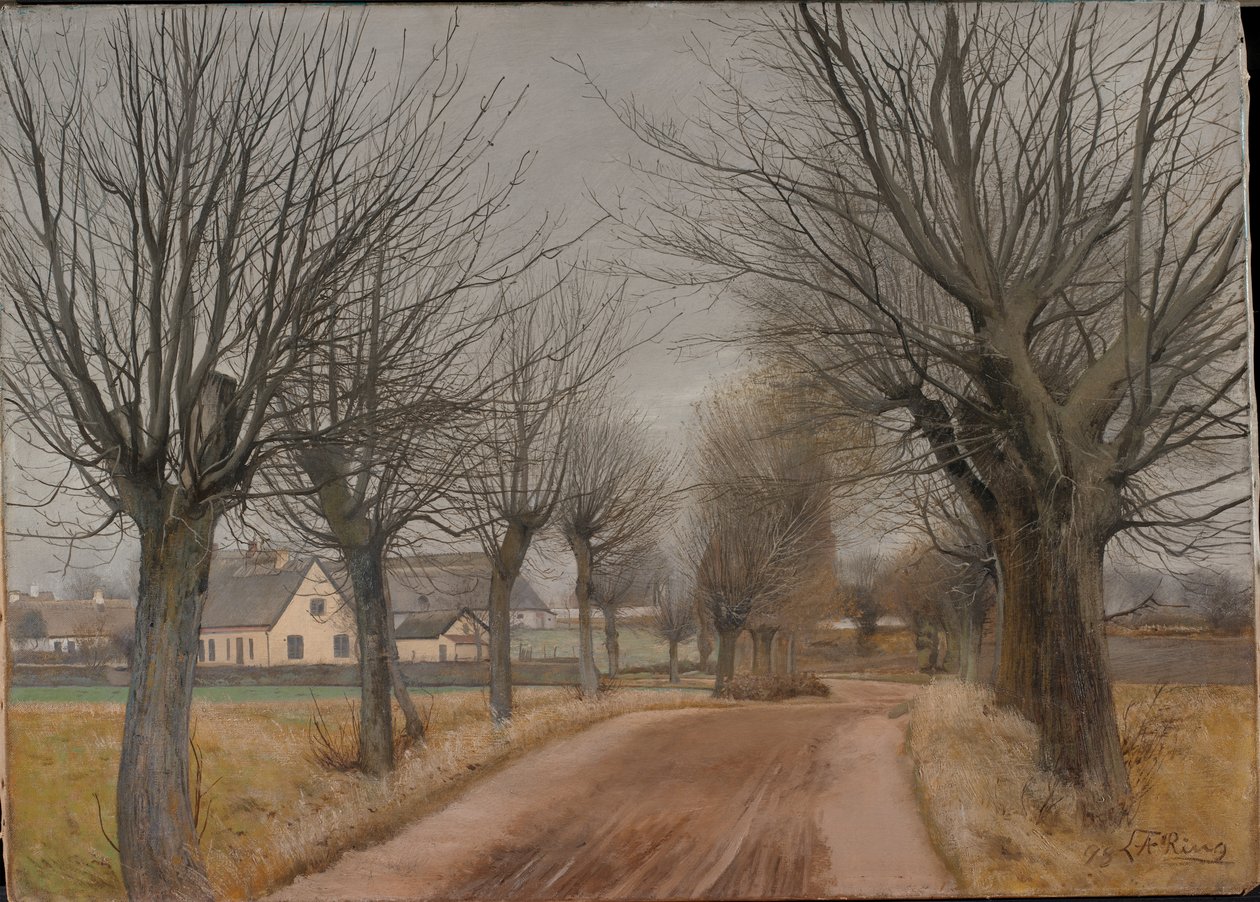 Een weg bij Vinderød, Seeland, 1898 door Laurits Andersen Ring