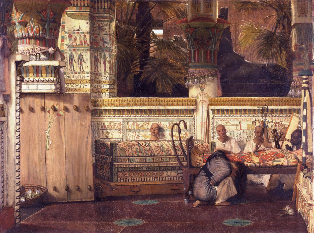 De Egyptische weduwe door Lawrence Alma Tadema
