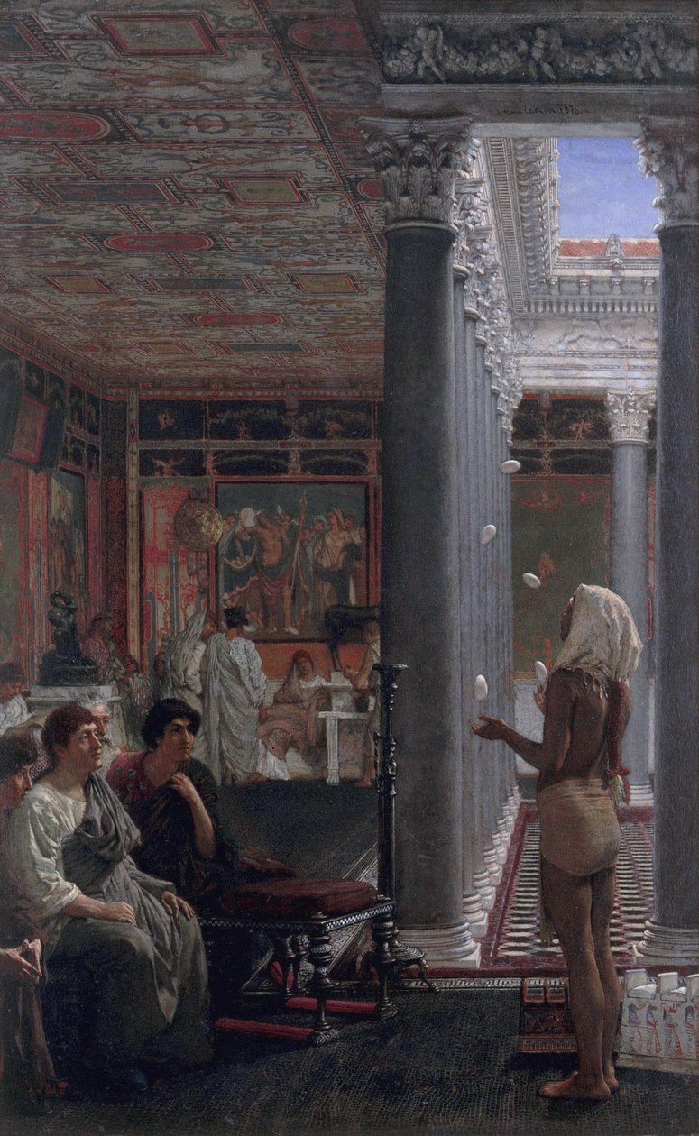 Een jongleur door Lawrence Alma-Tadema
