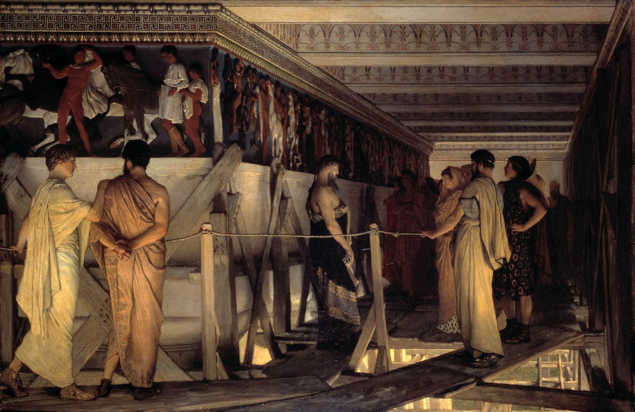 Pheidias en de fries van het Parthenon door Lawrence Alma Tadema
