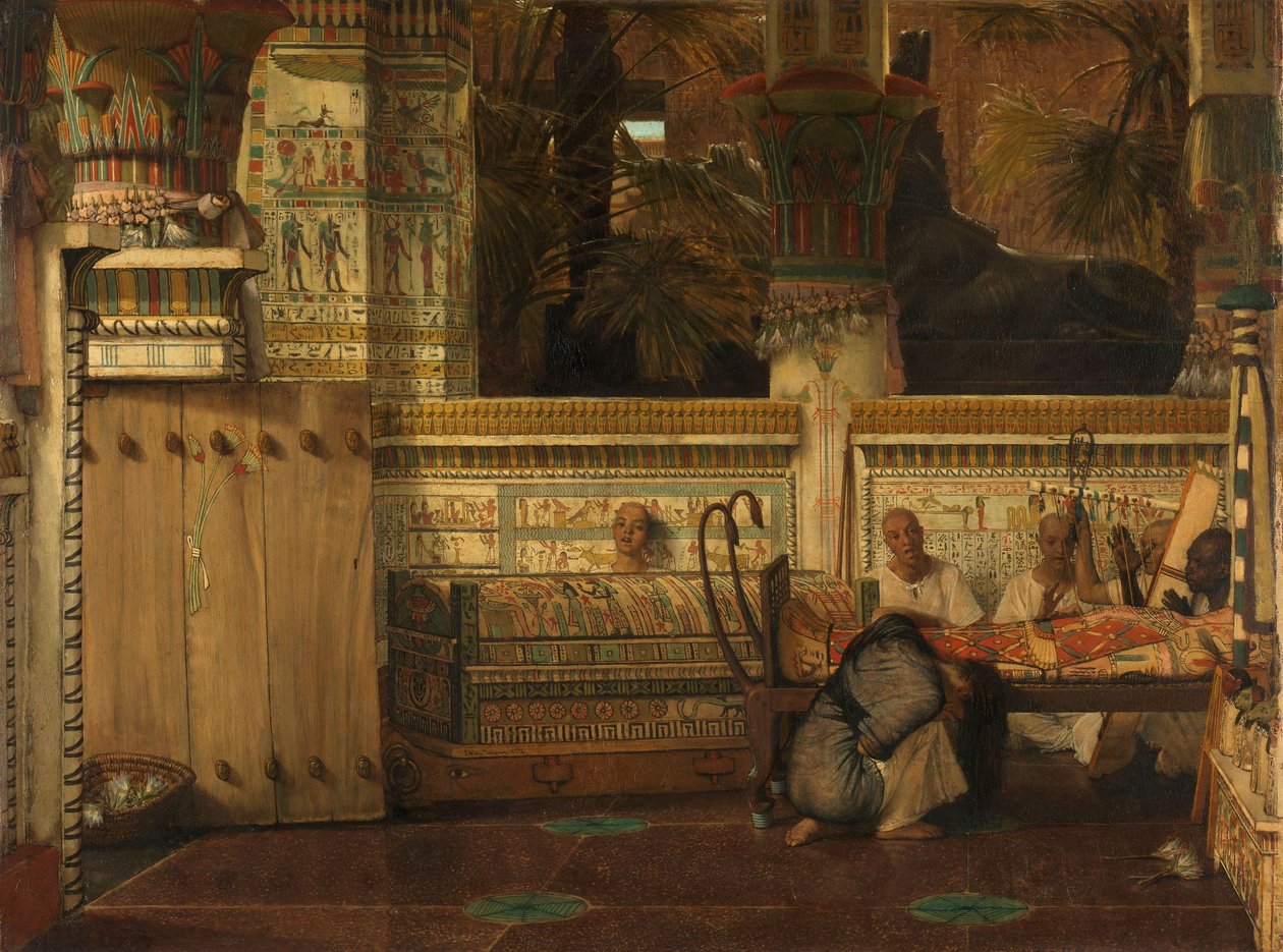 De Egyptische Weduwe door Lawrence Alma Tadema