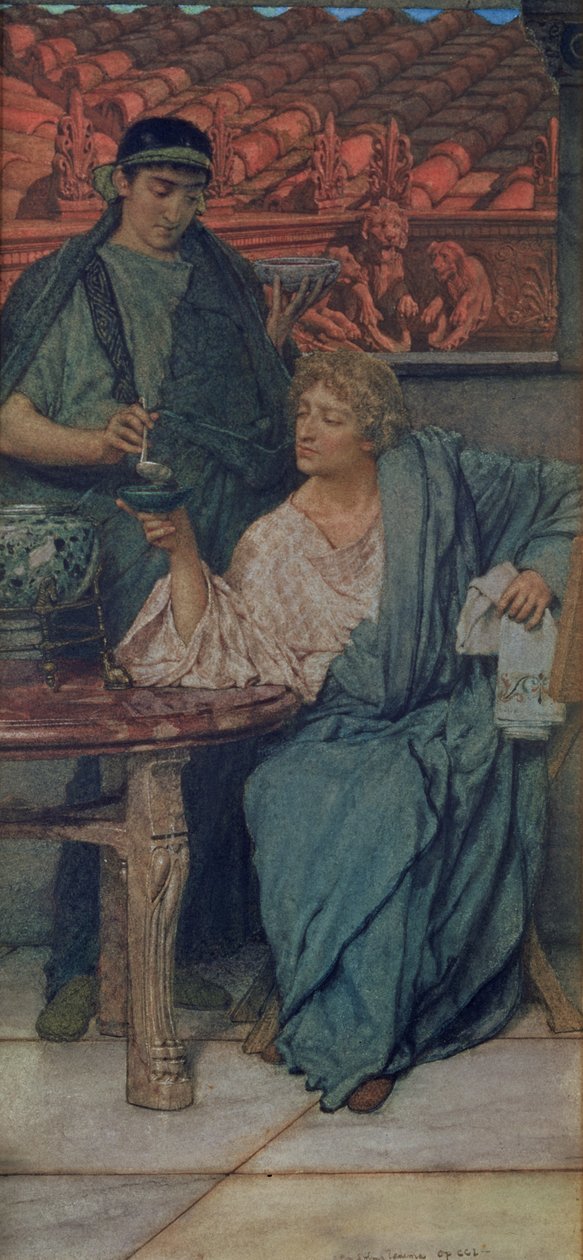 De Romeinse Wijnproevers door Lawrence Alma Tadema