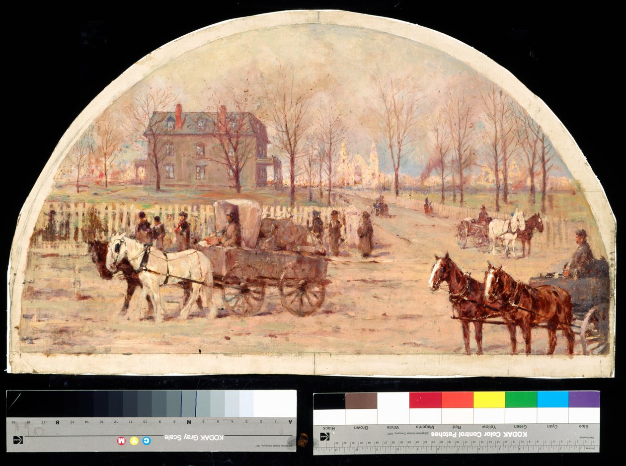 De Ogden-residentie na de brand van 1871 door Lawrence Carmichael Earle