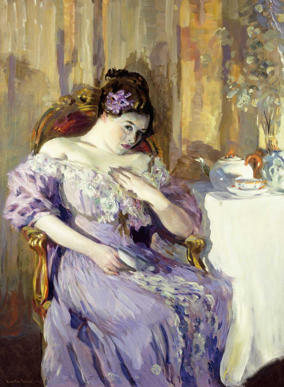 Dame in lavendel door Lawton Parker
