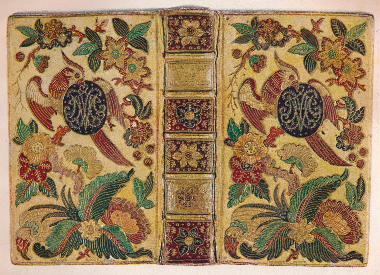 Mozaïekbinding gesigneerd door Le Monnier en met het monogram van Maria Josepha van Saksen door Le Monnier