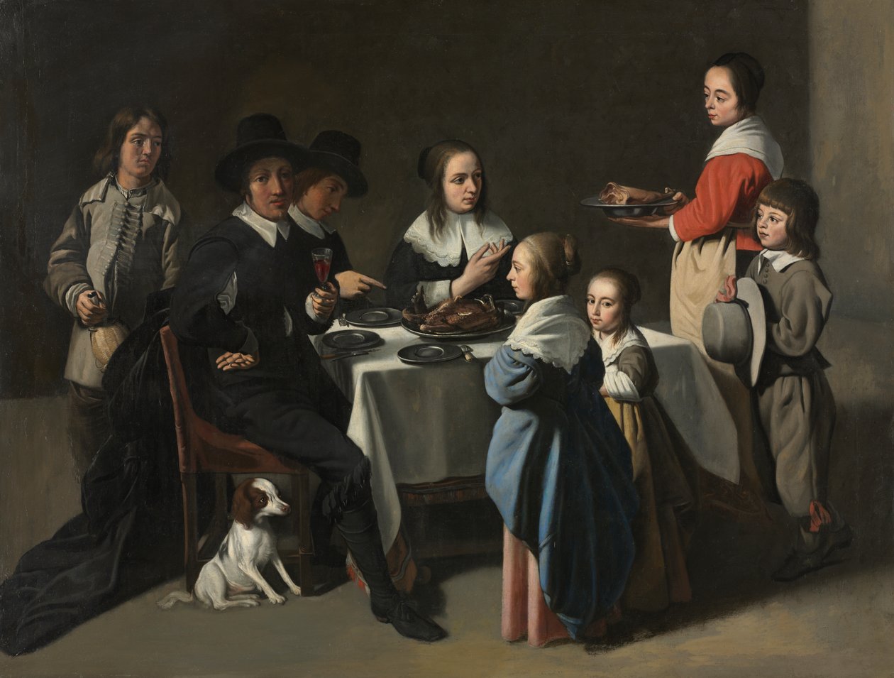Le Nain - Een gezinsmaaltijd, ca. 1645-55 of later door Le Nain Brothers