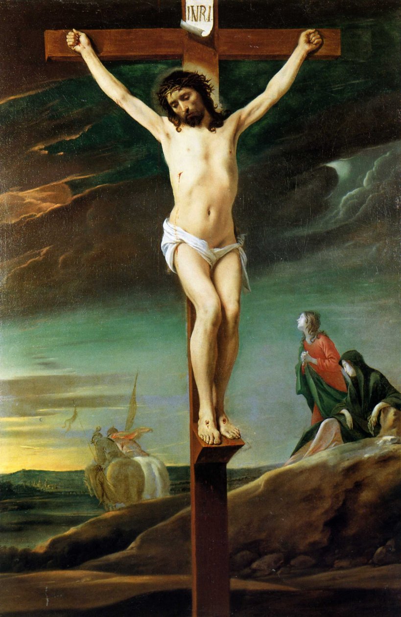 Le Nain - Christus aan het kruis door Le Nain Brothers