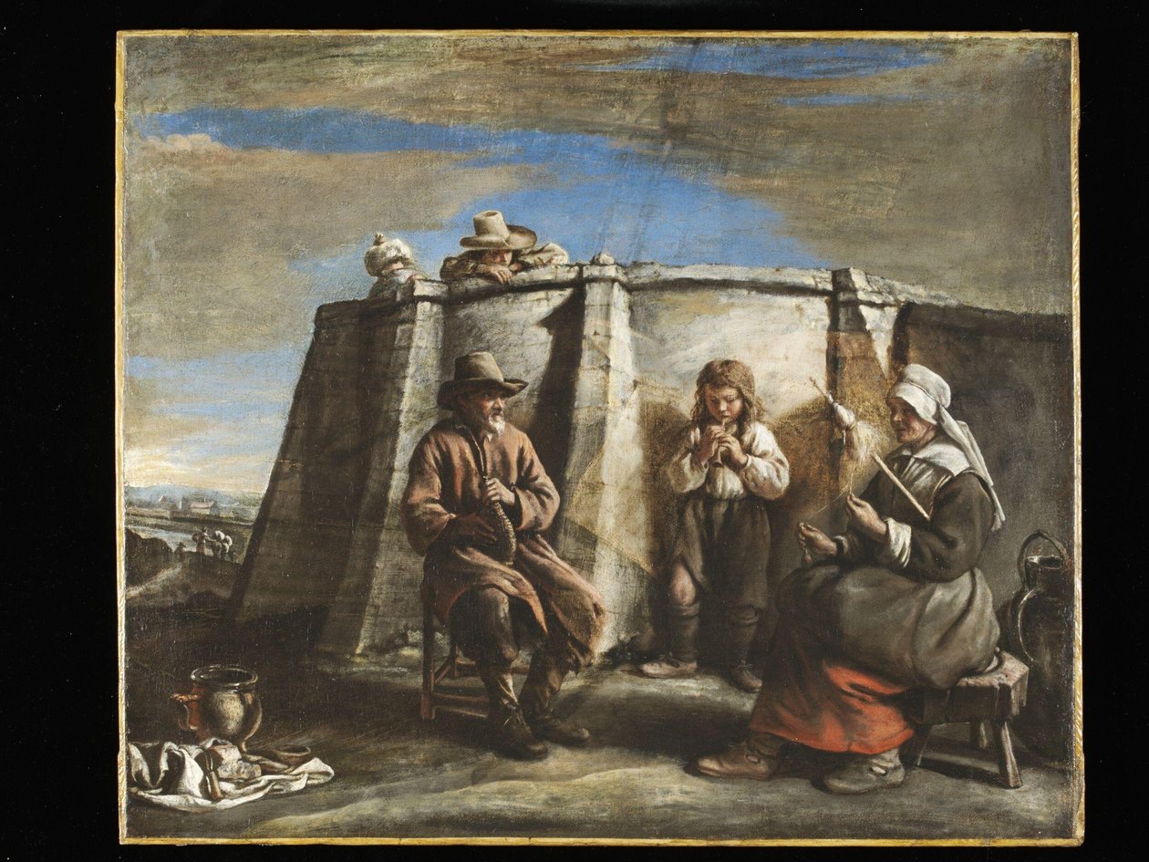 Le Nain - De flageoletspeler, jaren 1640 door Le Nain Brothers