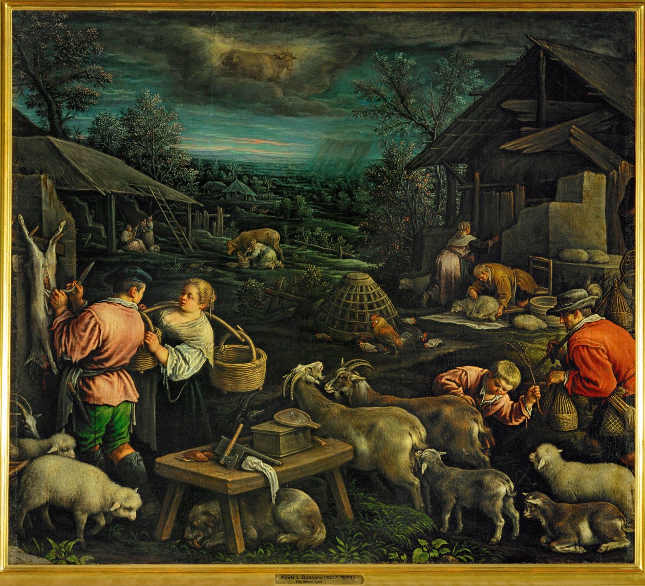 April (schilderij op doek) door Leandro da Ponte Bassano