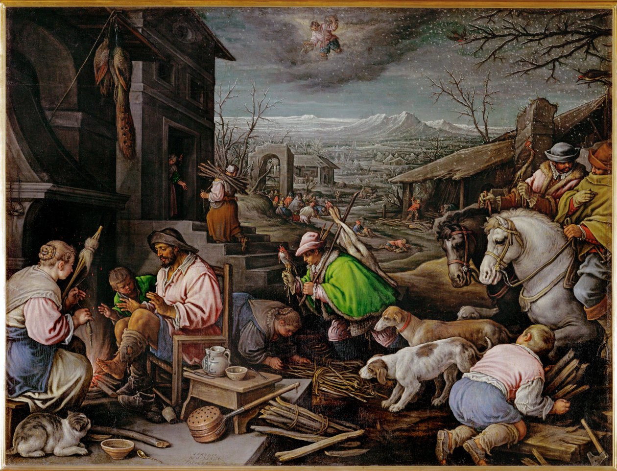 Januari (schilderij op canvas) door Leandro da Ponte Bassano