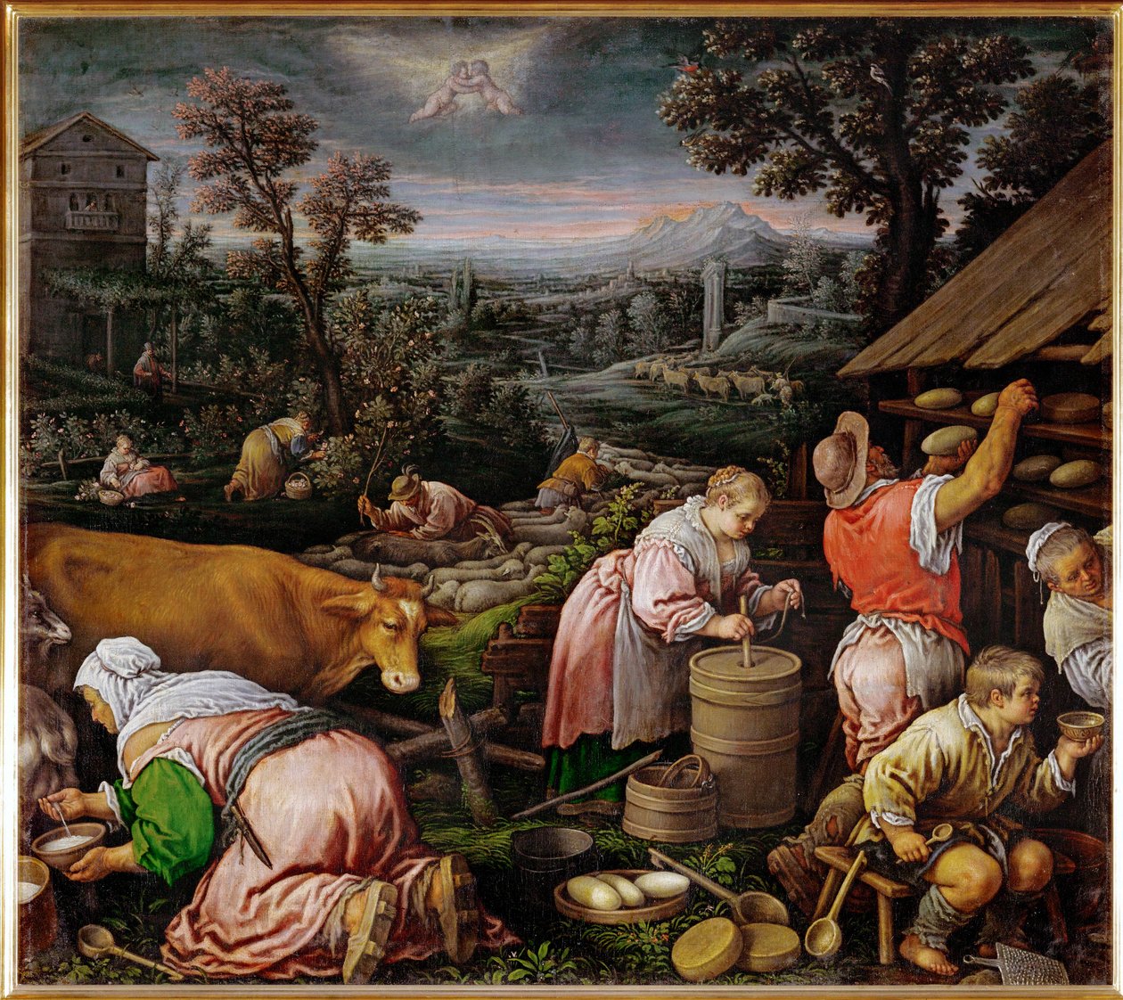 Mei (schilderij op doek) door Leandro da Ponte Bassano