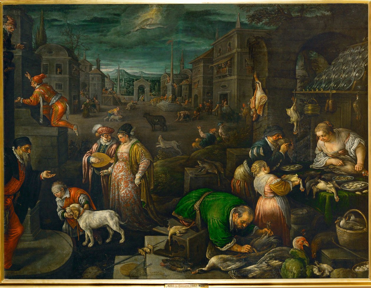 De maand februari (schilderij op doek) door Leandro da Ponte Bassano