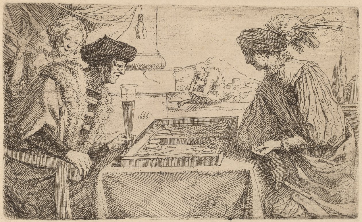 De Bordspelers door Leendert van der Cooghen